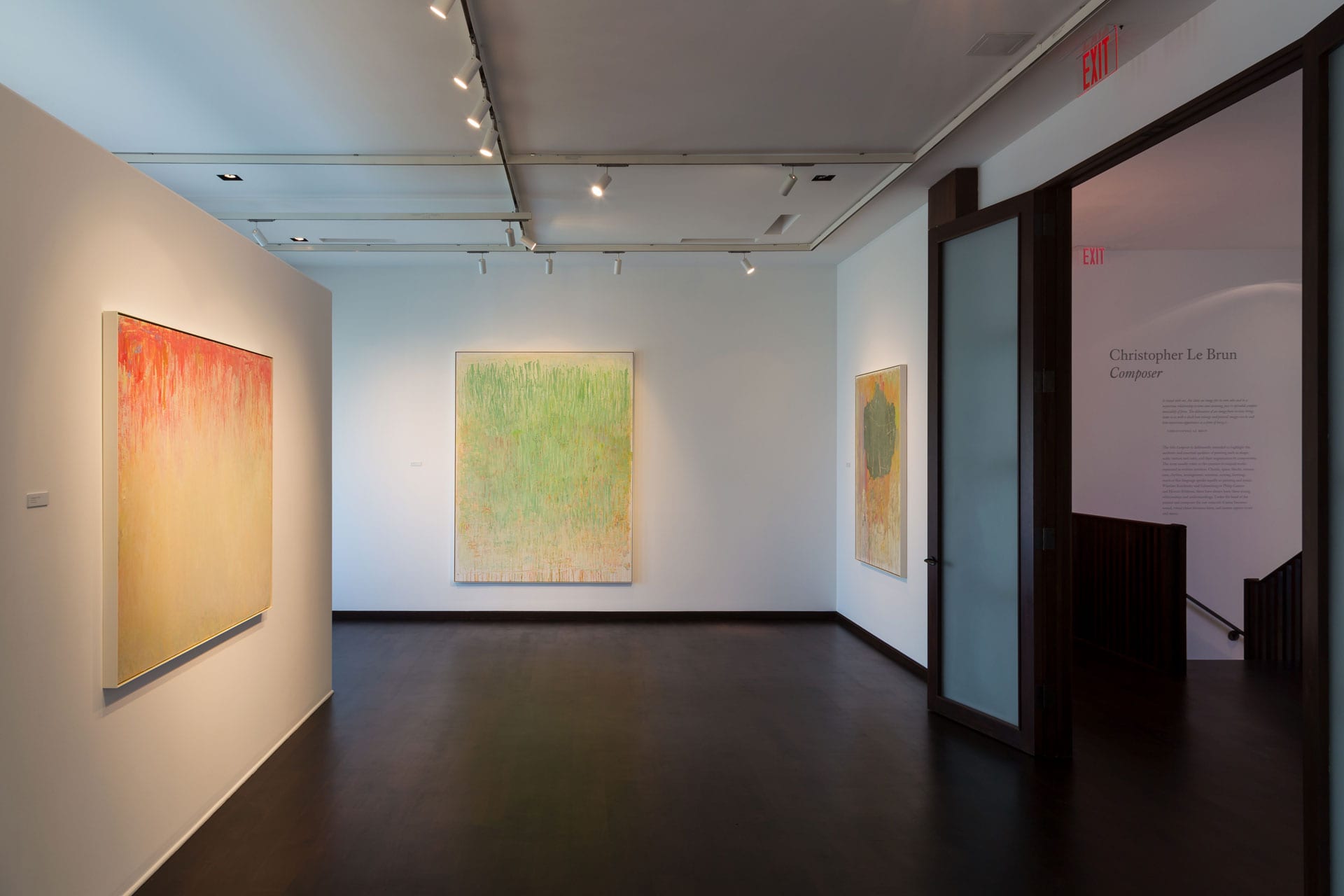 Installation shot from Christopher Le Brun’s Composer exhibition at The Gallery at Windsor.