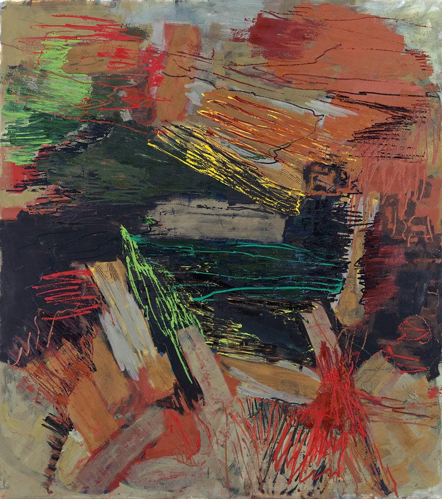Wut (Rage), Tempera on canvas, 88½” x 78¾”, Per Kirkeby, 2006
